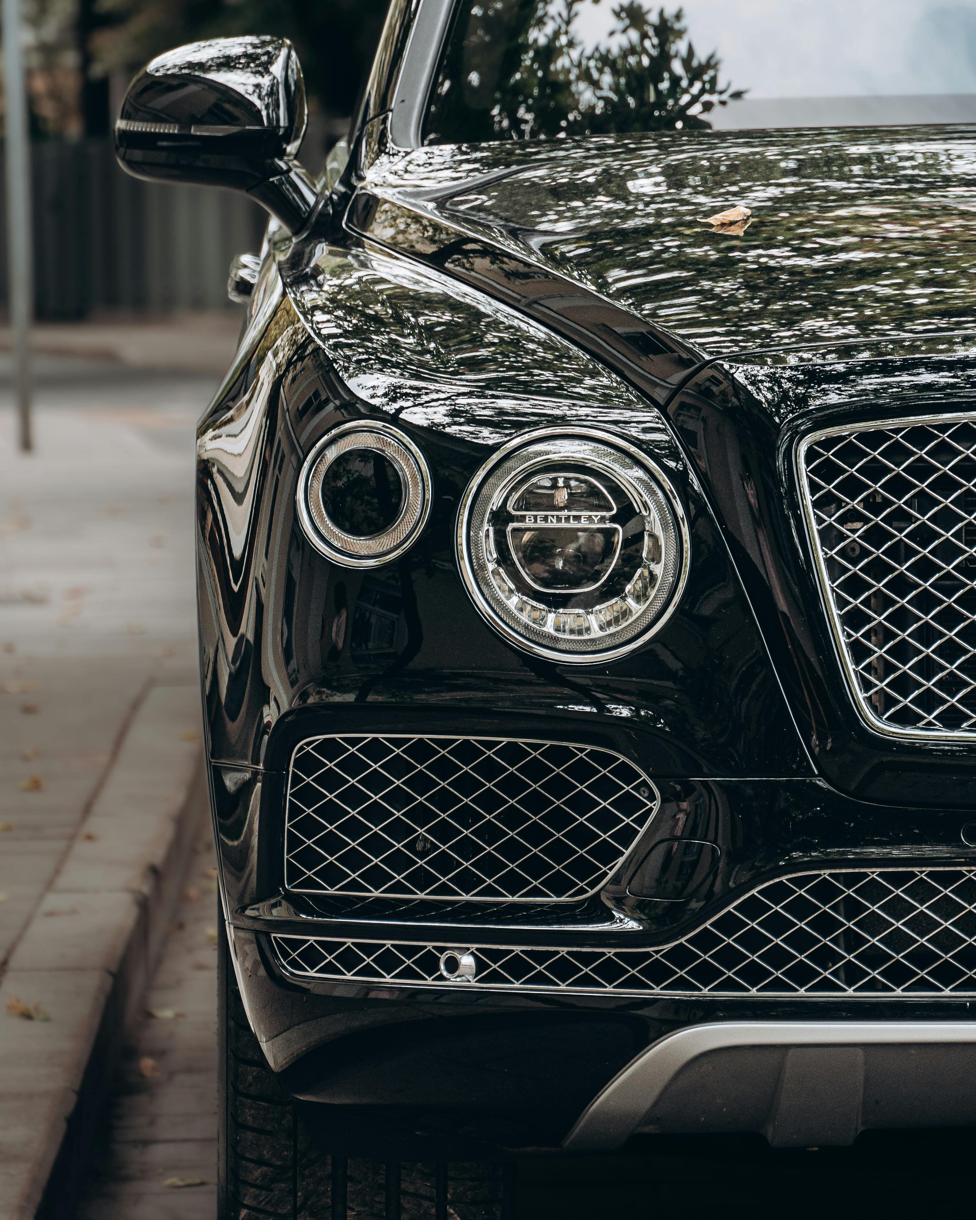 Premium chauffeur vehicle in an urban setting